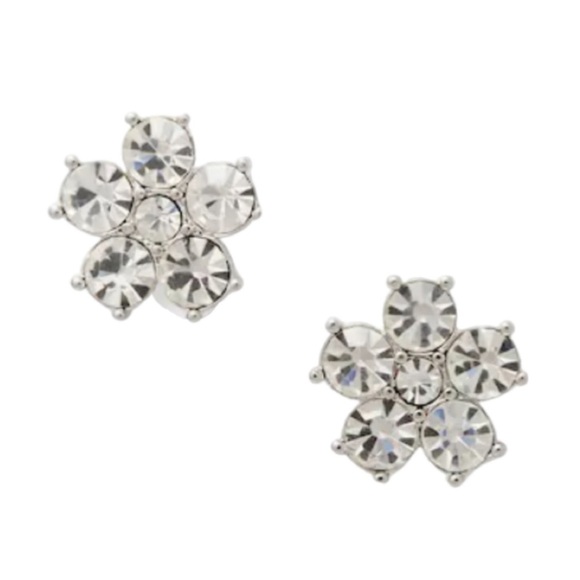 KATE SPADE • Silver Gleaming Gardenia Flower Earrings - Picture 1 of 5